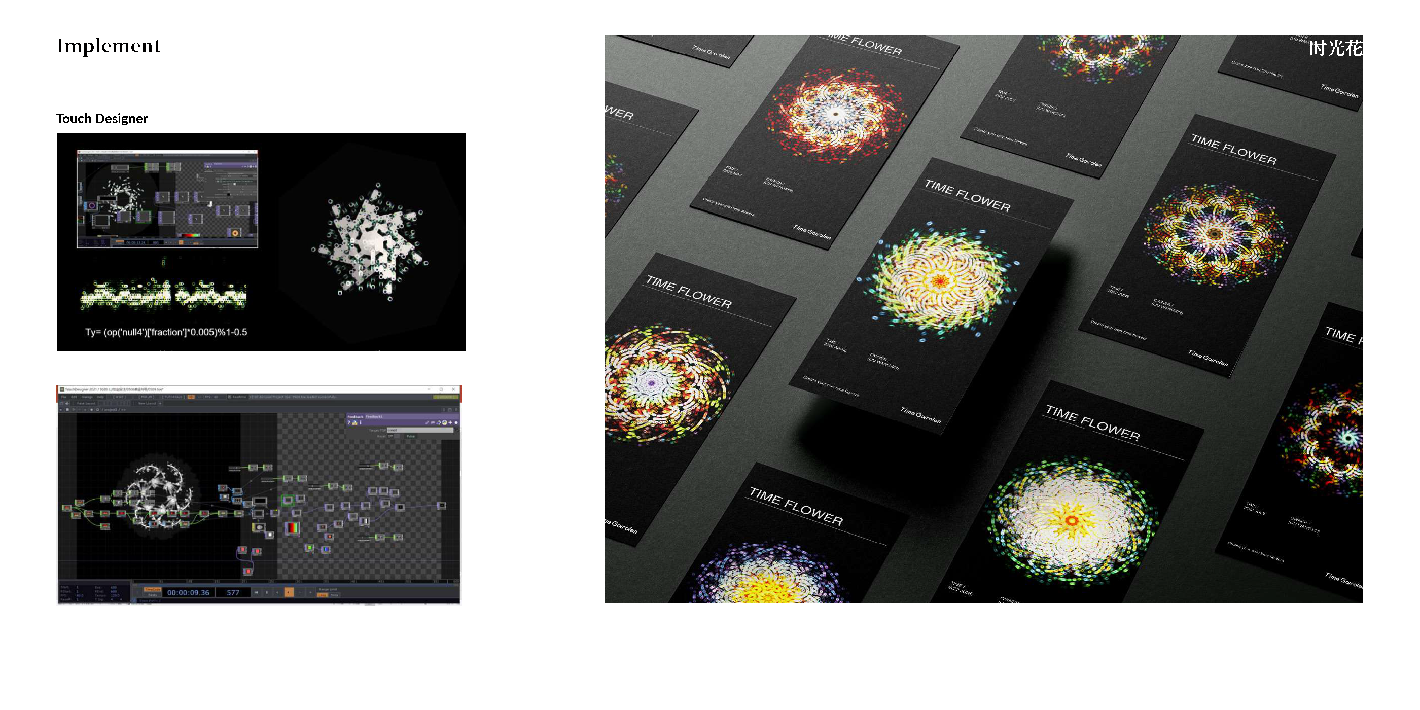 TouchDesigner — networks, expressions, Time Flower cards
