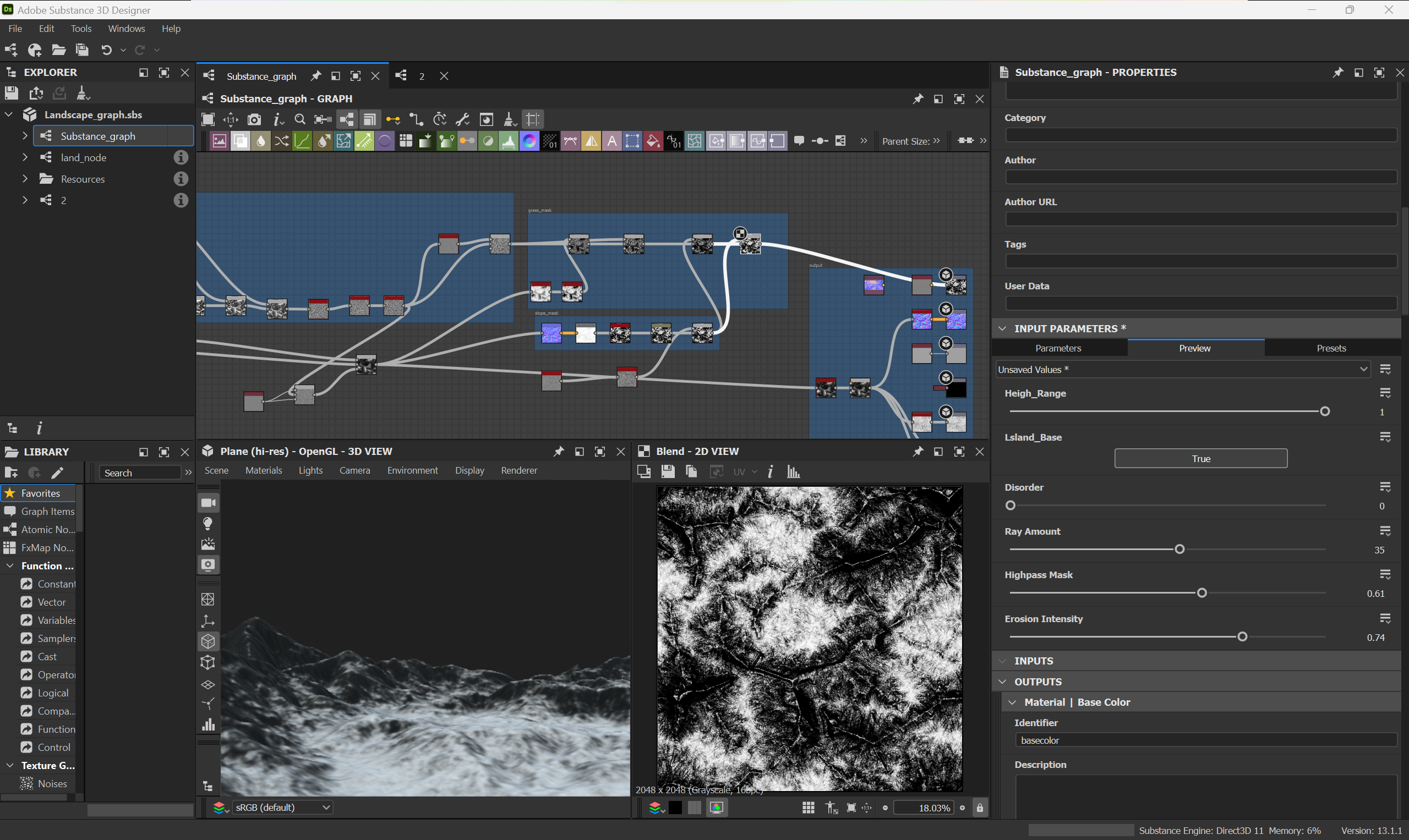 Work in progress — Substance Designer landscape graph